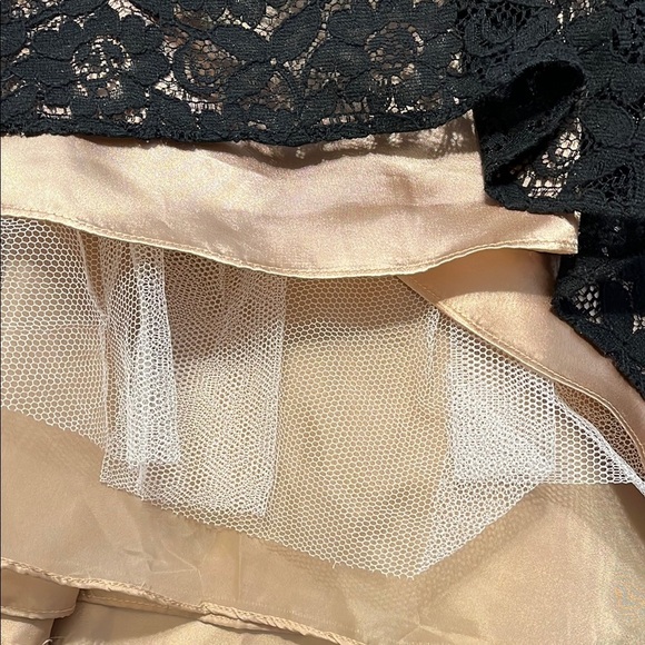 Cachet Y2K Rhinestone‎ Belted Prom Dress Lace Sheer A-line Halter Cocktail - Picture 4 of 6